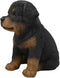 Ebros Lifelike Realistic Sitting Rottie Rottweiler Puppy Dog Statue 6.25" Tall