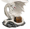 Pendragon Ryu Ice Frost Dragon Guarding Treasure Coffee Side Table With Glass