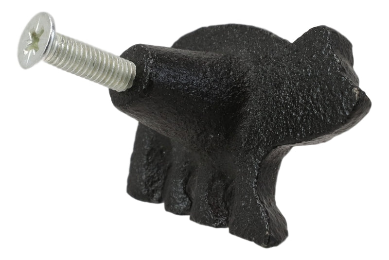Cast Iron Rustic Western Black Bear Drawer Cabinet Door Knobs Hardware 12 Pack