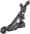 Ebros Gift Obsidian Athame Dragon Blade Letter Opener with Drake Base Stand Set