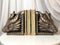 Guardians Of Bibliography Twin Dragon Heads On Pediment Bookends Statue Set