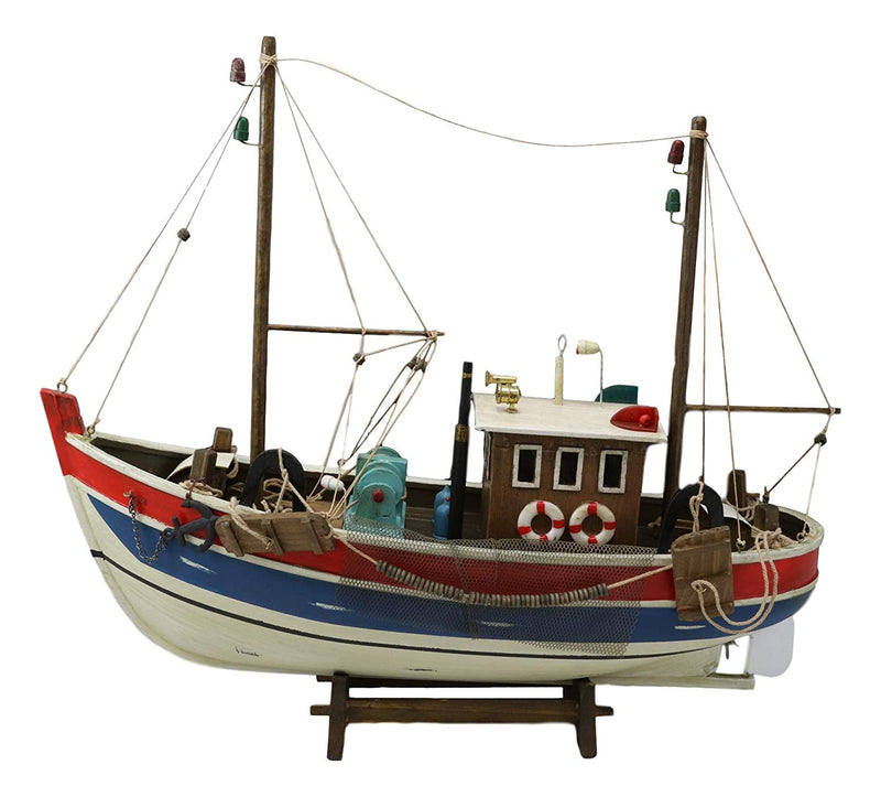 Ebros 17 Long Wooden Handicraft Nautical Vessel Boat Model with Wood –  Ebros Gift