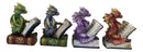 Ebros Metallic Three Wise Baby Dragon Set See Hear Speak No Evil Statue 3.5"H