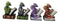 Ebros Metallic Three Wise Baby Dragon Set See Hear Speak No Evil Statue 3.5"H