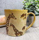 Ebros Savanna Wildlife Mother Giraffe And Calf Family Drinking Ceramic Mug