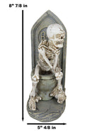 Rest In Peace Constipated Thinker Skeleton Sitting On Graveyard Toilet Statue