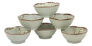 Ebros Made In Japan 3.75" Diameter Light Blue Plum Set of 6 Irregular Bowls