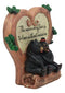 Ebros Bear Couple Under Heart Shaped Willow Tree Figurine Love Without Measure