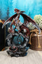 Ebros Gift 3 Headed Hydra Dragon Protecting Rune Crystal Decorative Figurine 9.75" Tall (Volcano Red and Silver Drake)