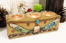 Southwest Indian Navajo Vectors And Feathers Tea Light Votive Candles Holder