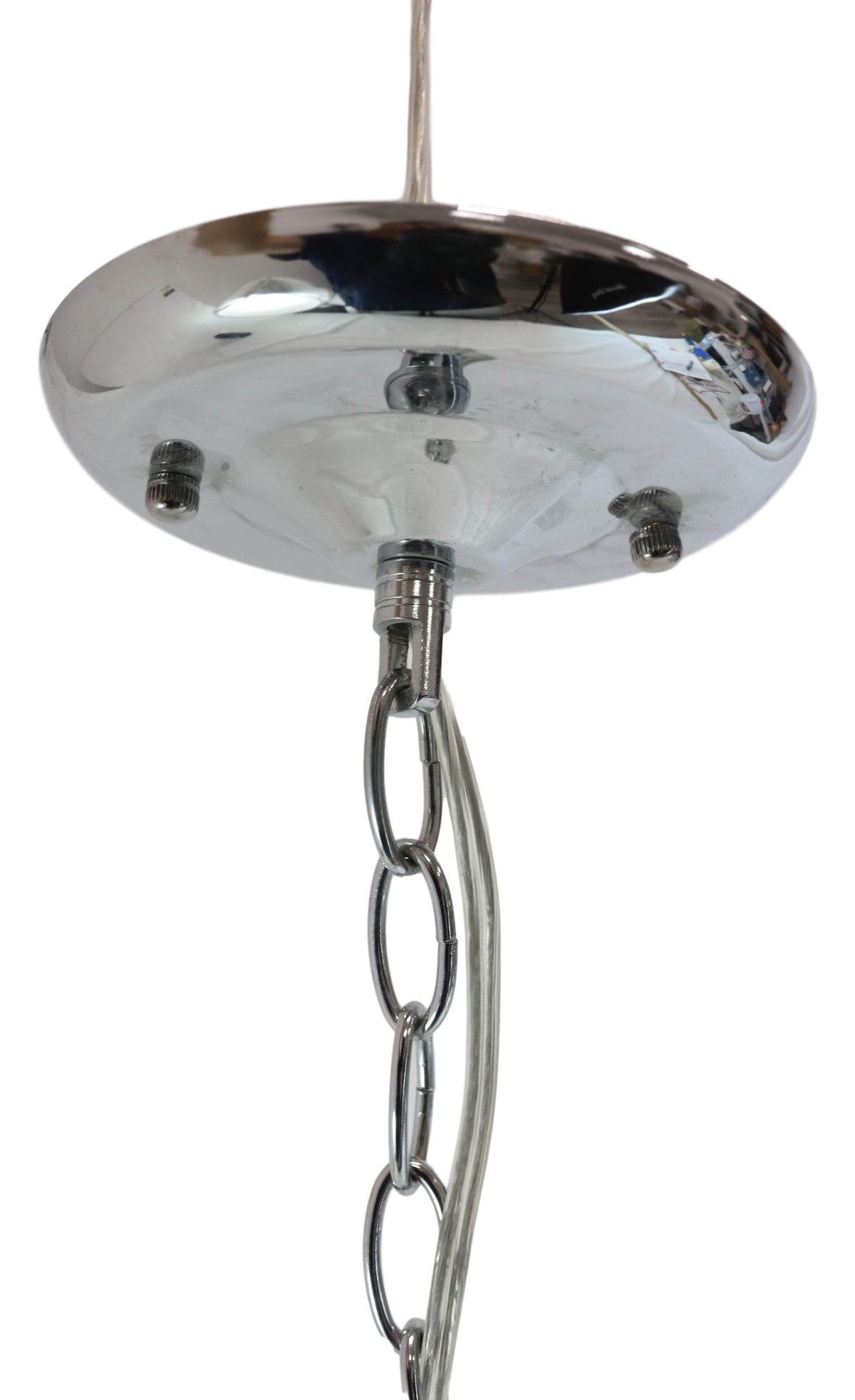 Rustic Farmhouse Clear Glass Canopy Bell Pendant Ceiling Wall Lamp With Chain
