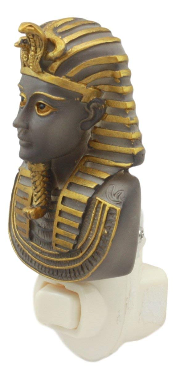 Ebros Ancient Egyptian Pharaoh King Tut Decorative LED Wall Plug In Night Light