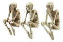 See No Evil Hear No Evil Speak No Evil Skeletons Shelf Sitter 3.75" Figurine