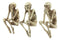 See No Evil Hear No Evil Speak No Evil Skeletons Shelf Sitter 3.75" Figurine