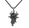 Medieval Gothic Dragon Serpent Excalibur Cross Pewter Pendant Necklace Jewelry