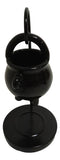 Wicca Witchcraft Hanging Ceramic Black Cauldron Essential Oil Burner Warmer