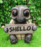 Large Baby Turtle Holding "Shello" Sign Statue 13"Tall Whimsical Welcome Greeter