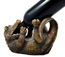 Comical Thirsty Alligator Wine Holder Figurine 8.75"H Prehistoric Reptile Party