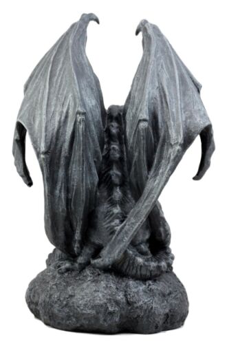 Ebros Warden Large Cathedral Guardian Crouching Winged Gargoyle Statue 12.5"H
