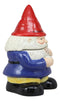 Ebros Whimsical Sweet Tooth Gnome Ceramic Cookie Jar With Air Tight Lid 9.75"Tall Decorative Kitchen As Decor Storage For Dry Baking Ingredients Goods Knick Knacks - Ebros Gift