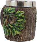 Ebros Forest Chibi Greenman Drink Mug With Tree Bark Tankard Coffee Cup 16oz
