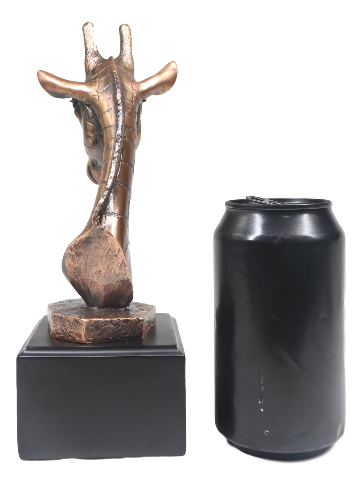 Wild Safari Giraffe Head Bust Electroplated Bronze Finish Statue With Base - Ebros Gift