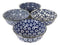 Ebros Made In Japan Multi Pattern Ceramic Sauce Appetizer Dipping Bowl Set Serves 4