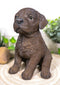 Realistic Lifelike Chocolate Labrador Figurine 6.75"H Labrador Retriever Puppy