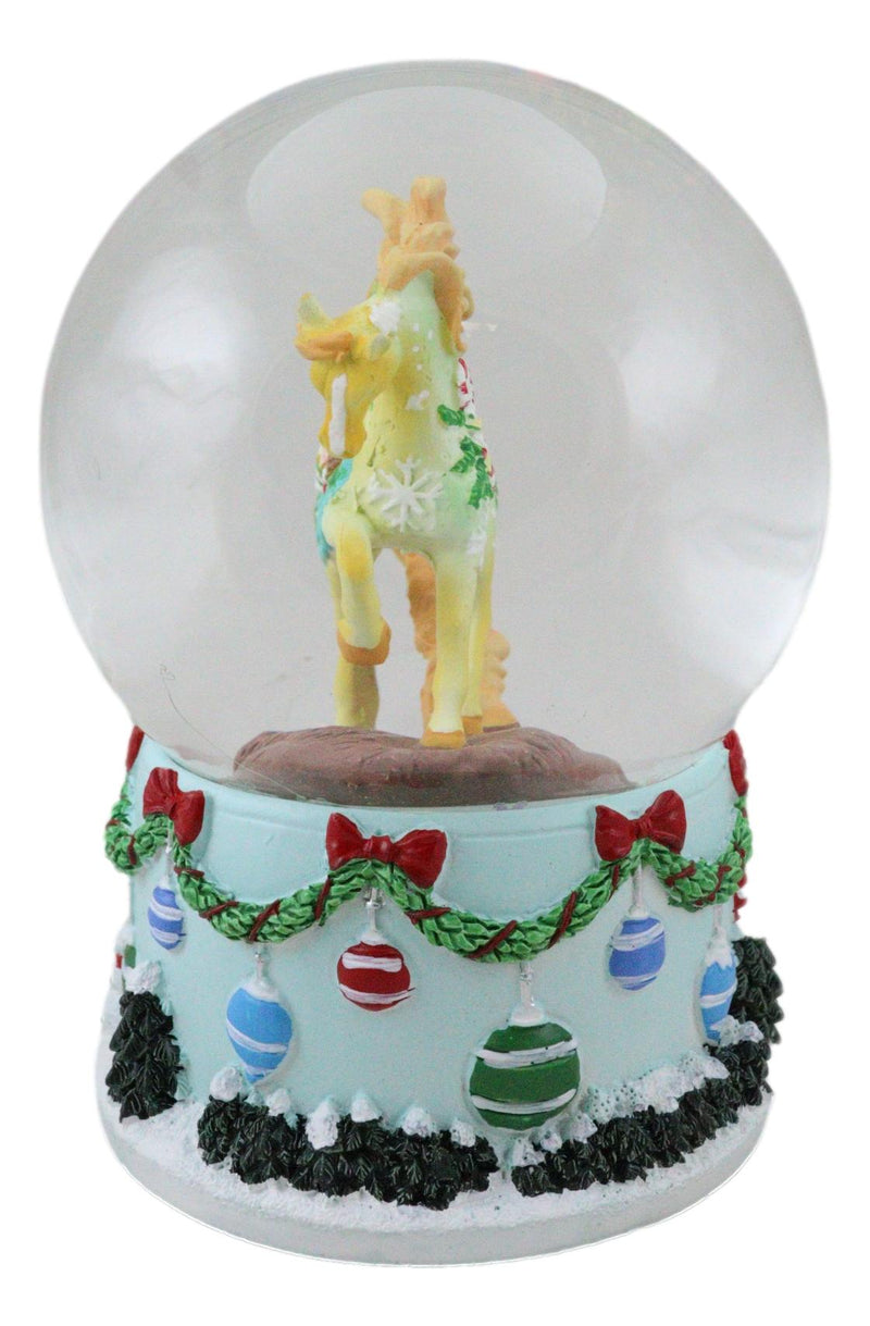 Trail Of Painted Ponies Western Vintage Christmas Horse Glitter Water Globe