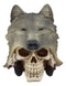 Ebros Indian Koitsenko Warrior Chief Lone Wolf Skull Statue Gothic Figurine Halloween