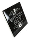 Ebros Occult Witches Brew Rose Skull Cauldron Cork Backed Ceramic Coasters Set of 4