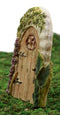 Ebros Fairy Garden Miniature Lavender Oak Tree House Door Figurine 4"H