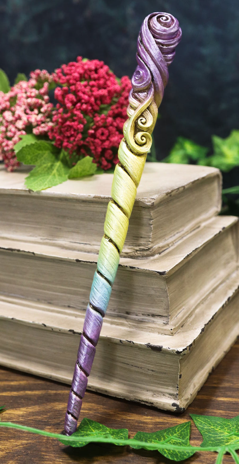 Witches Wizards Fantasy Cosplay Rainbow Unicorn Horn Magic Wand Prop Accessory