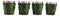 Tree Spirit Forest Dryad Foliage Leaf Pattern Greenman 2oz Shot Glasses Set Of 4