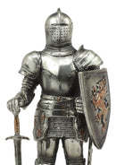 Ebros Sir Geoffrey English Champion Knight Figurine 7"Tall Lion Heraldry Shield
