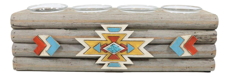 Southwest Aztec Indian Vector Diamonds Arrows Tea Light Votive Candles Holder