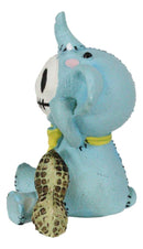 Furrybones Blue Elefun Peanut Elephant Skeleton Figurine 3"H Dumbo Furry Bones