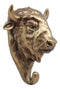 Ebros Bronzed Charging Bull Bust Wall Hook Hanger Animal Safari Trophy Taxidermy Decor