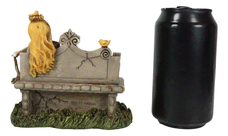 Gothic Day Of The Dead Skeleton Lady Waiting For The Perfect Man Statue 5"Long