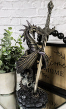 Ebros Litche Blade Ruth Thompson Skeleton Dragon Statue With Letter Opener Knife Decor