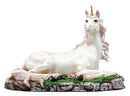 Ebros Enchanted Forest Resting Golden Horn Unicorn Figurine Sacred Unicorn Glade 7.5"L