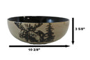 Large Rustic Emperor Elk Moose Deer Vegetable Presentation Serving Bowl 98Oz