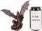 Ebros Red and BlackBattle Hardened Volcano Pterosaur Dragon Figurine 6" Long