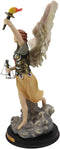 Ebros Byzantine Archangel Saint Uriel Statue with Brass Name Plate Wooden Base