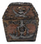 Ebros Kraken Octopus Pirate Haunted Chained Skull Treasure Chest Jewelry Box 5"L