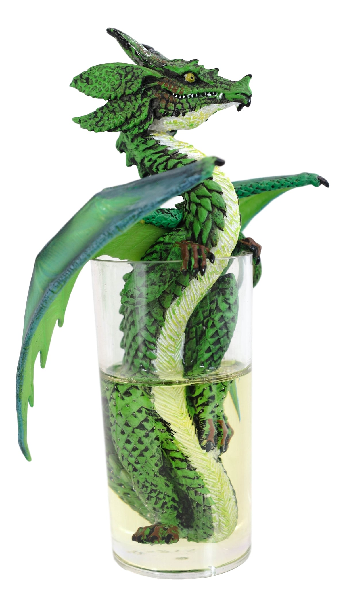 Cocktail Spirit Drunk Mojito Lime Highball Dragon Statue Fantasy Decor Figurine