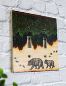 Pack of 2 Rustic Forest Mama Bear And Cub Double Toggle Switch Wall Outlet Plate