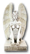 Ancient Greek Greco Roman Guardian Winged Lion Female Sphinx Resin Statue 8"H
