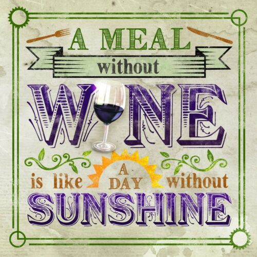 Ebros All About Wine Hosting Kitchen Decorative Ceramic Coaster Set Of 4