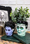 Ebros Frankenstein Zombie Bride And Groom Couple Ceramic Salt And Pepper Shakers Set